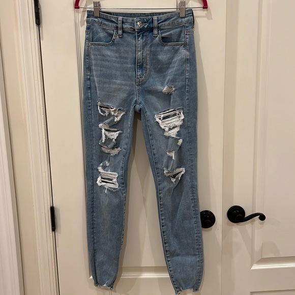 NWOT American Eagle Highest Rise Jegging - Light Wash - Picture 3 of 9